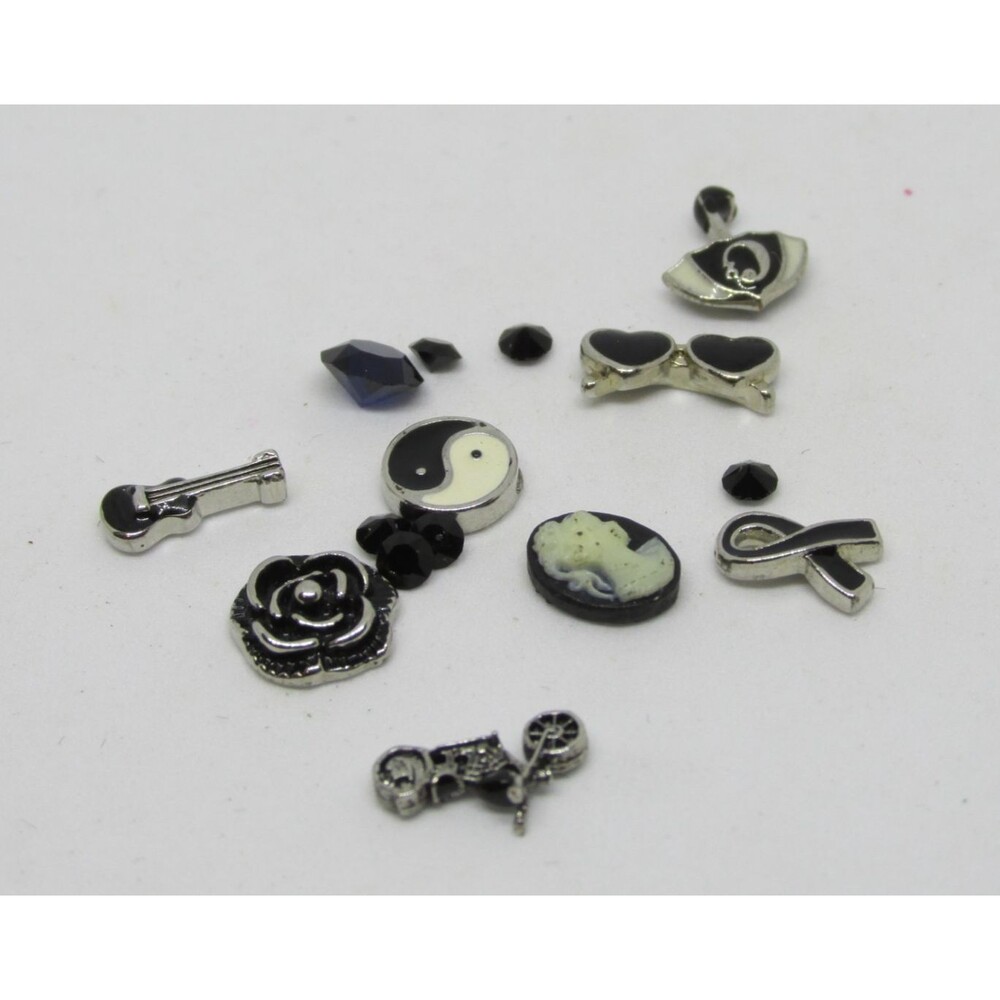 Origami Owl Charm Birthstone Umbrella Motorcycle Guitar Cameo Sunglasses Locket
